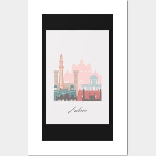 Lahore, Pakistan, map skyline - 01 style Posters and Art